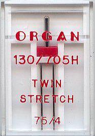 Organ 1x Twin/Stretch machineneedle no 75/4, 10 pcs in box